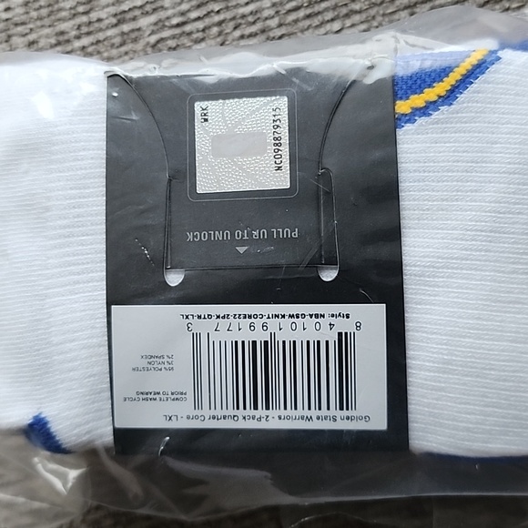 Golden State Warriors 2 pack quarter core LXL socks - Picture 4 of 4
